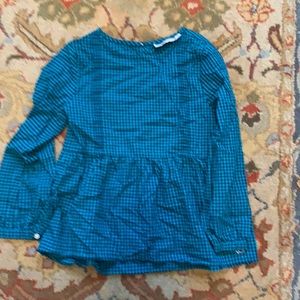 Plaid Navy and Teal Vineyard Vines shirt size 7/8